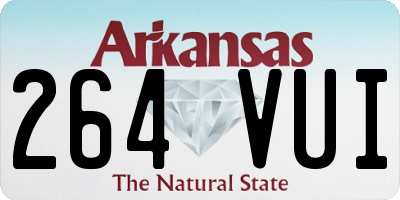 AR license plate 264VUI