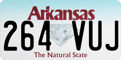 AR license plate 264VUJ