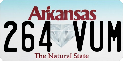AR license plate 264VUM