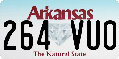 AR license plate 264VUO