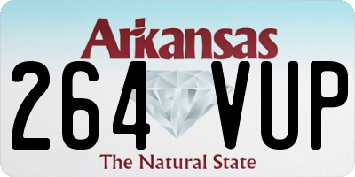 AR license plate 264VUP