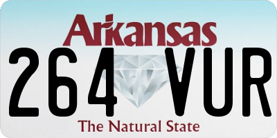 AR license plate 264VUR
