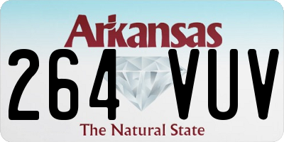 AR license plate 264VUV