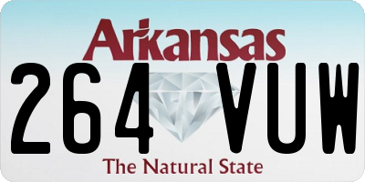 AR license plate 264VUW