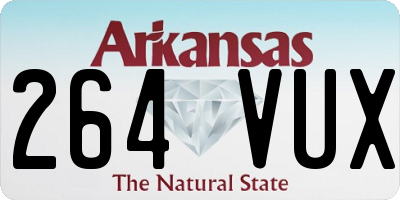 AR license plate 264VUX