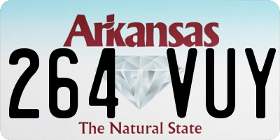 AR license plate 264VUY
