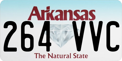 AR license plate 264VVC