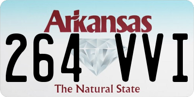 AR license plate 264VVI