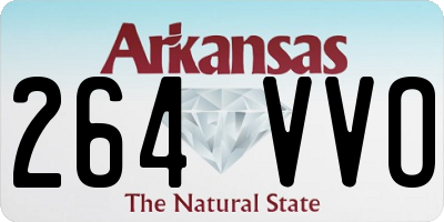 AR license plate 264VVO