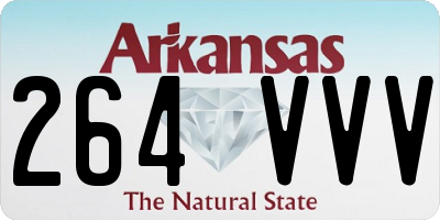 AR license plate 264VVV
