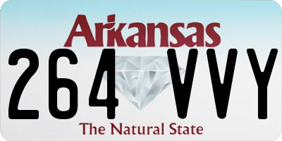 AR license plate 264VVY