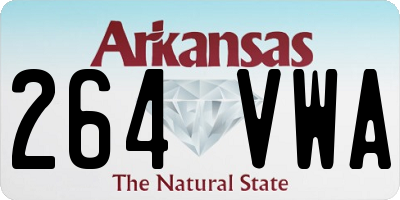 AR license plate 264VWA