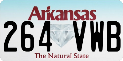 AR license plate 264VWB