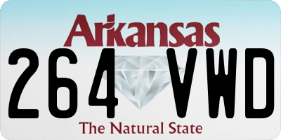 AR license plate 264VWD