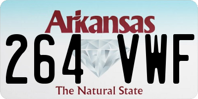 AR license plate 264VWF