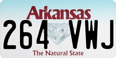 AR license plate 264VWJ