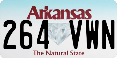 AR license plate 264VWN