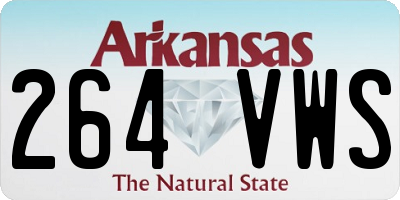 AR license plate 264VWS