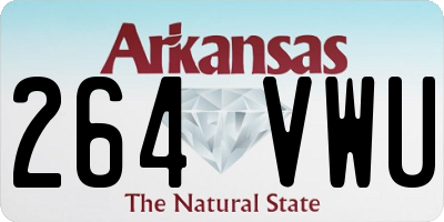 AR license plate 264VWU