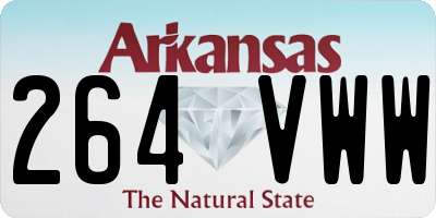 AR license plate 264VWW
