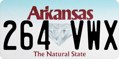 AR license plate 264VWX
