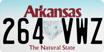 AR license plate 264VWZ