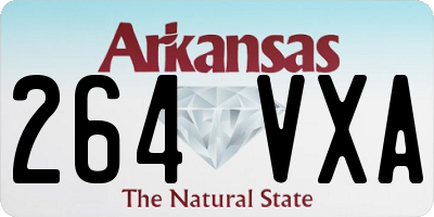AR license plate 264VXA