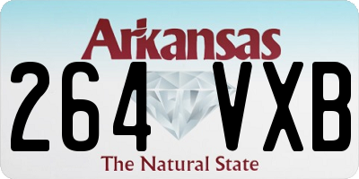 AR license plate 264VXB