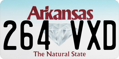 AR license plate 264VXD