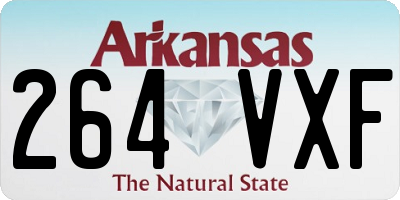 AR license plate 264VXF