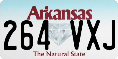 AR license plate 264VXJ