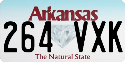AR license plate 264VXK