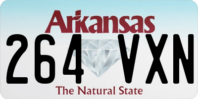 AR license plate 264VXN