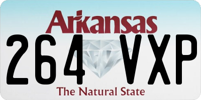AR license plate 264VXP