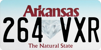 AR license plate 264VXR