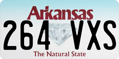 AR license plate 264VXS