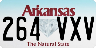 AR license plate 264VXV
