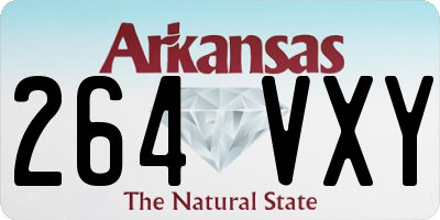 AR license plate 264VXY