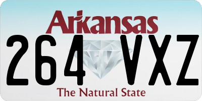 AR license plate 264VXZ