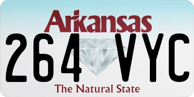 AR license plate 264VYC
