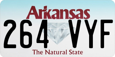 AR license plate 264VYF