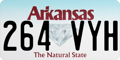 AR license plate 264VYH