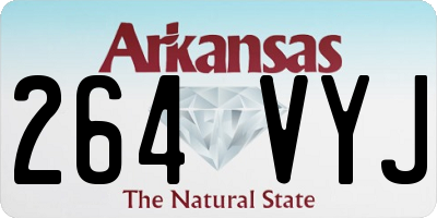 AR license plate 264VYJ