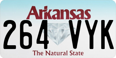 AR license plate 264VYK