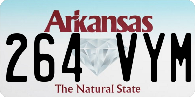 AR license plate 264VYM