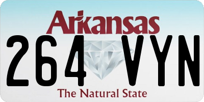 AR license plate 264VYN