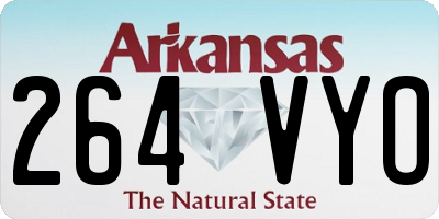 AR license plate 264VYO