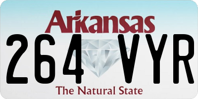 AR license plate 264VYR