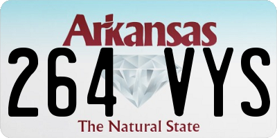 AR license plate 264VYS