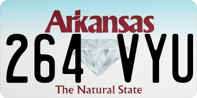 AR license plate 264VYU